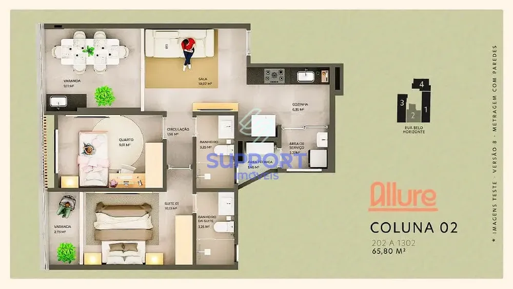 Apartamento, 2 quartos, 58 m² - Foto 1