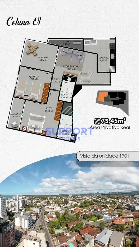 Apartamento, 1 quarto, 73 m² - Foto 1