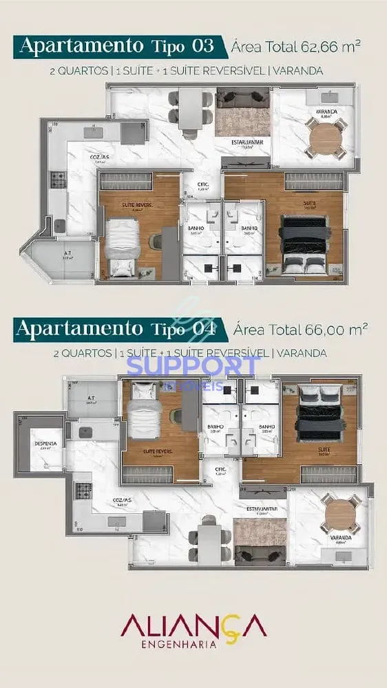 Apartamento, 2 quartos, 62 m² - Foto 3