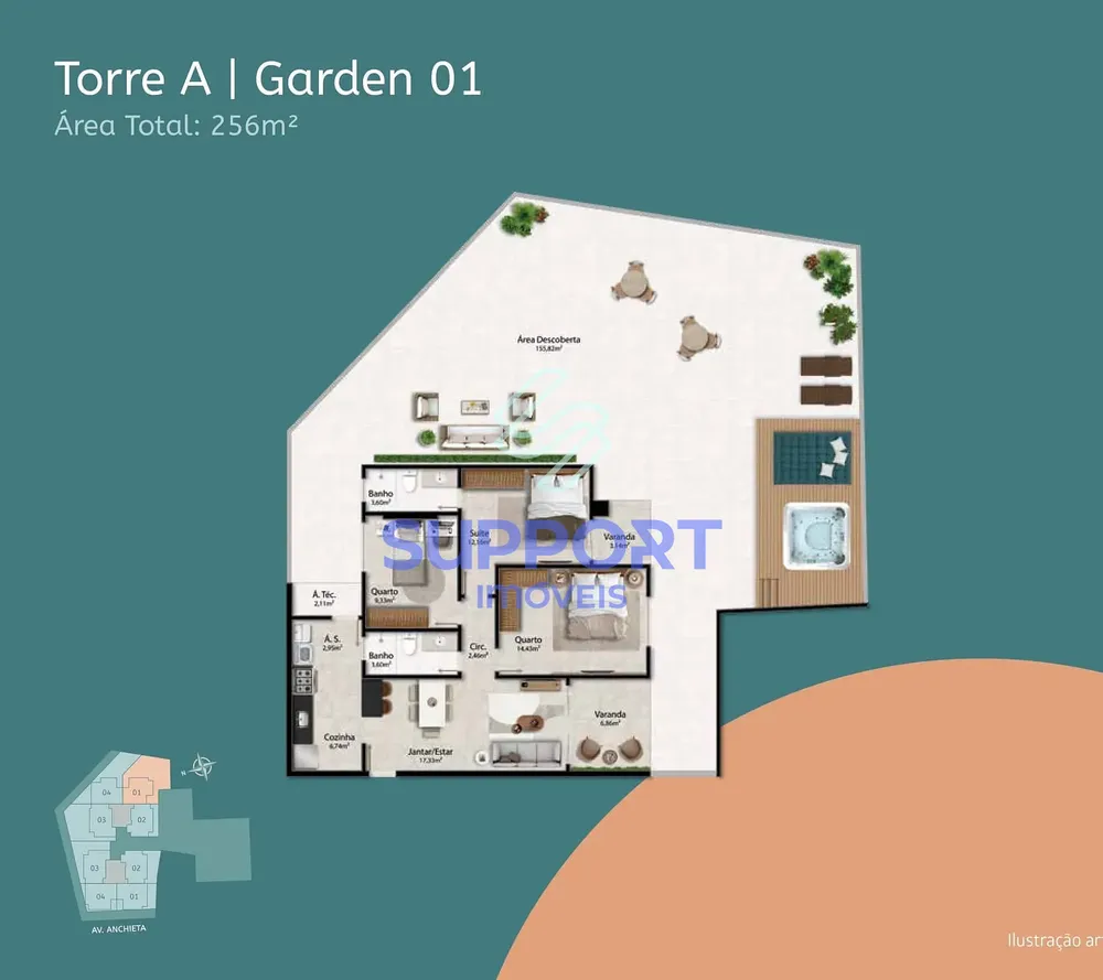 Apartamento, 1 quarto, 10 m² - Foto 1