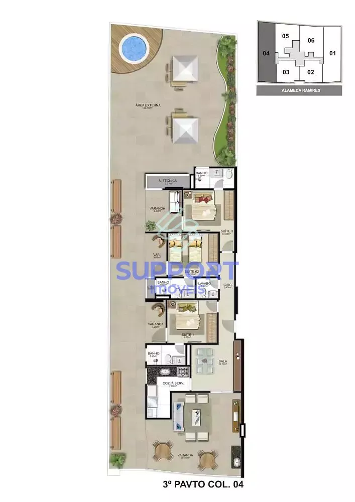 Apartamento à venda com 1 quarto, 105m² - Foto 3