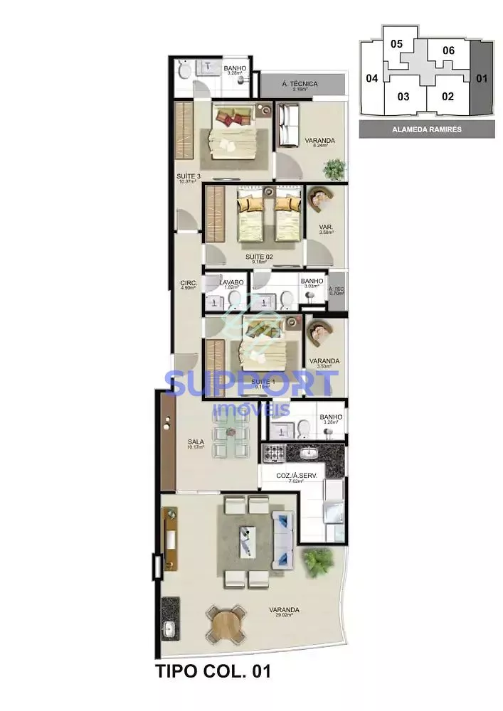 Apartamento à venda com 1 quarto, 105m² - Foto 5