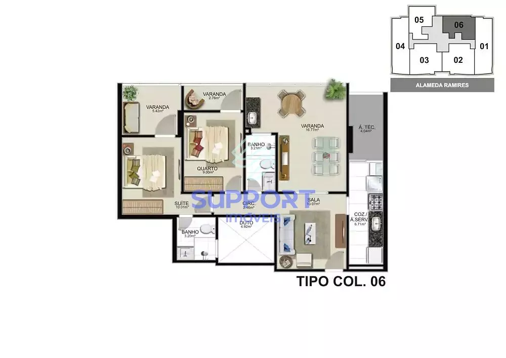 Apartamento à venda com 1 quarto, 105m² - Foto 6