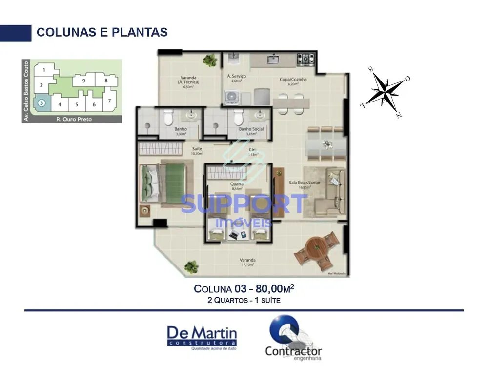 Apartamento, 1 quarto, 80 m² - Foto 3