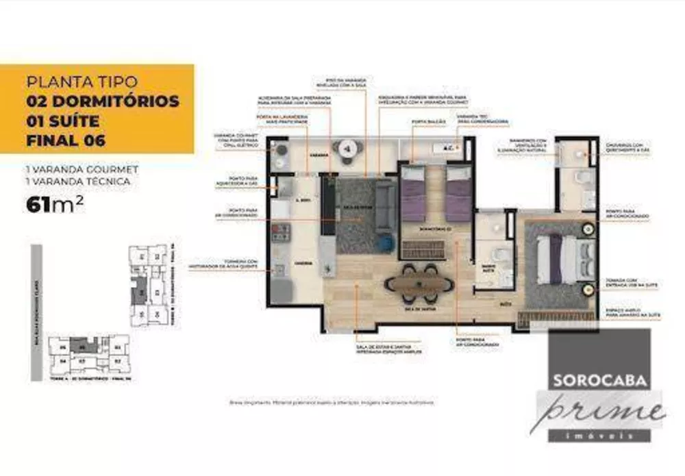 Apartamento, 2 quartos, 60 m² - Foto 2
