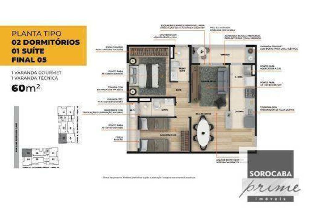 Apartamento, 2 quartos, 60 m² - Foto 7