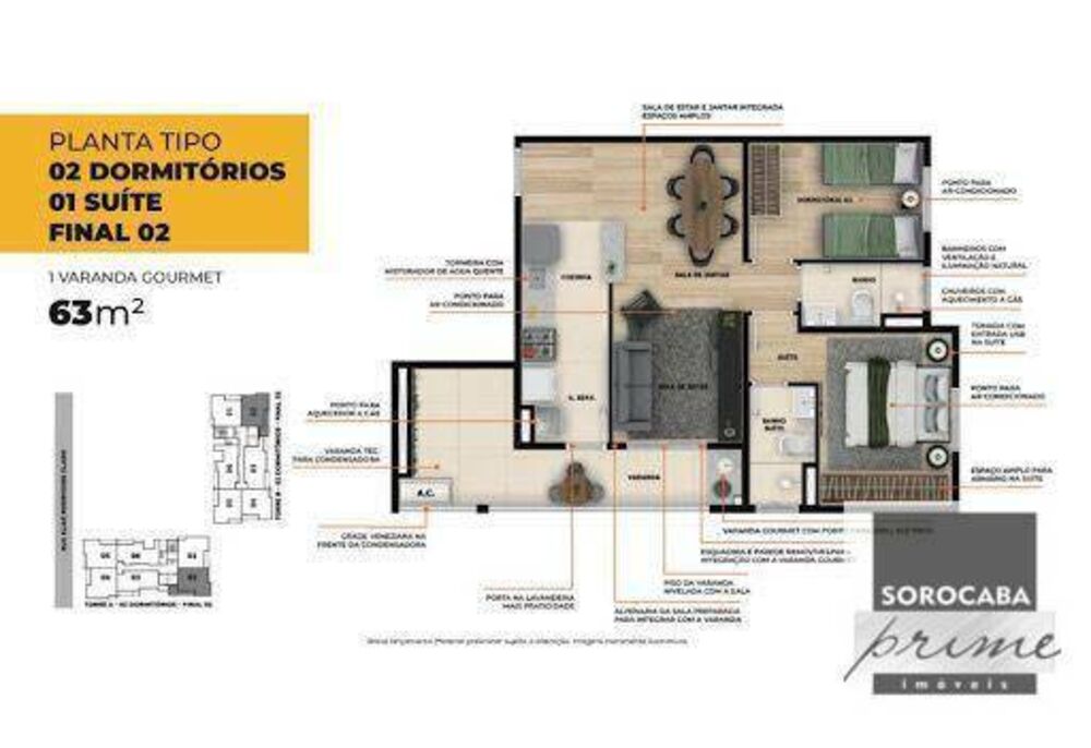 Apartamento, 2 quartos, 60 m² - Foto 6
