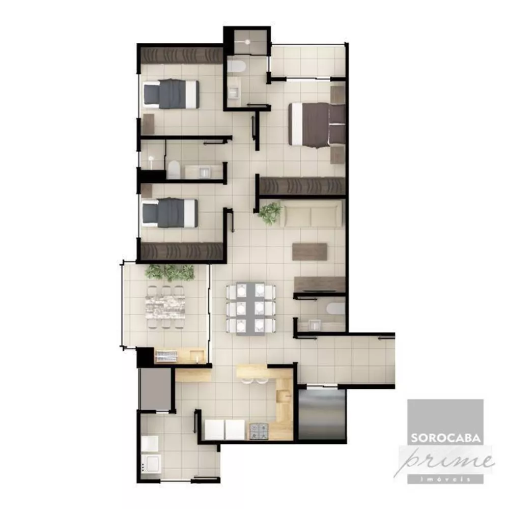 Apartamento, 3 quartos, 105 m² - Foto 2