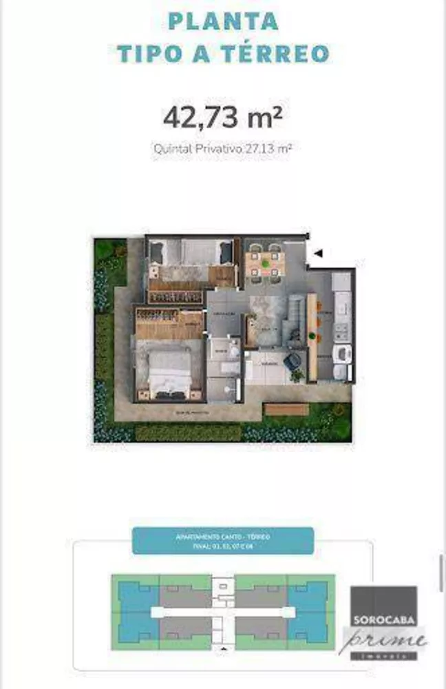 Apartamento, 2 quartos, 43 m² - Foto 2