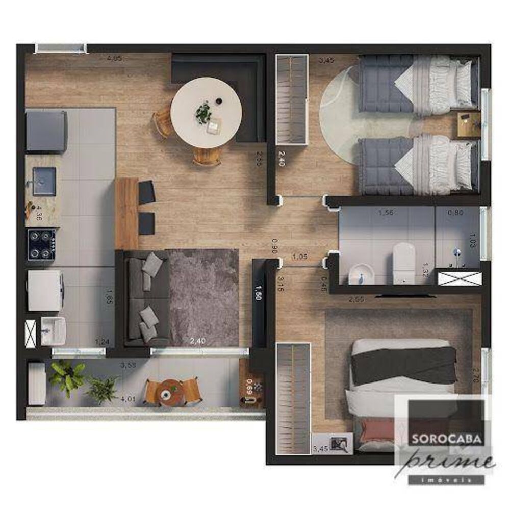 Apartamento, 2 quartos, 52 m² - Foto 4