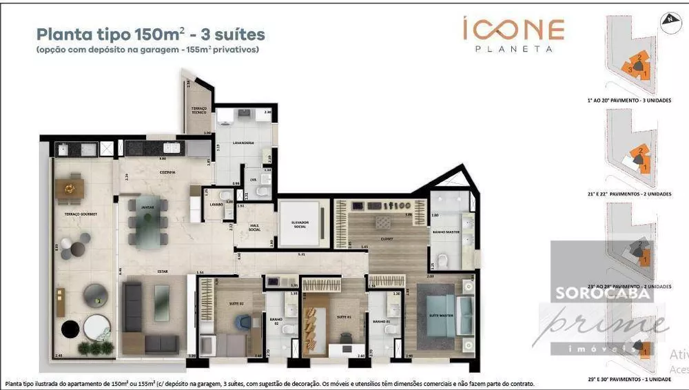Apartamento, 3 quartos, 151 m² - Foto 1