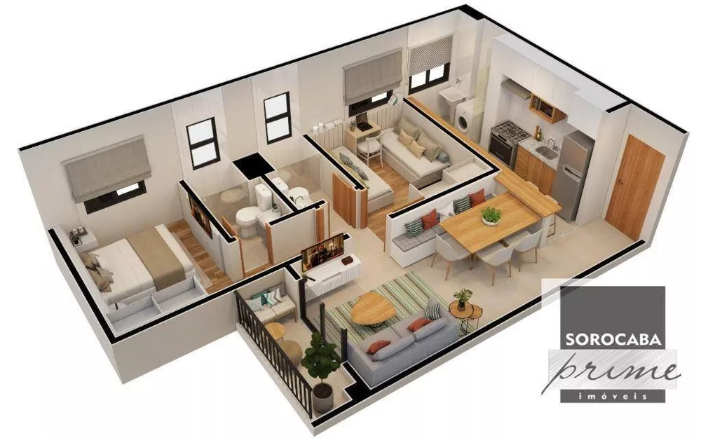 Apartamento, 2 quartos, 55 m² - Foto 2