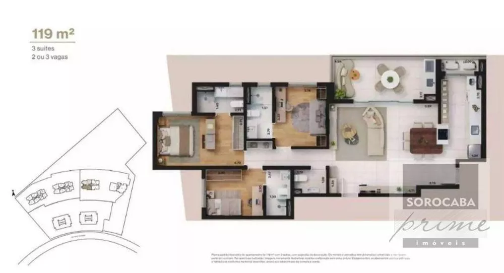 Apartamento, 3 quartos, 119 m² - Foto 4