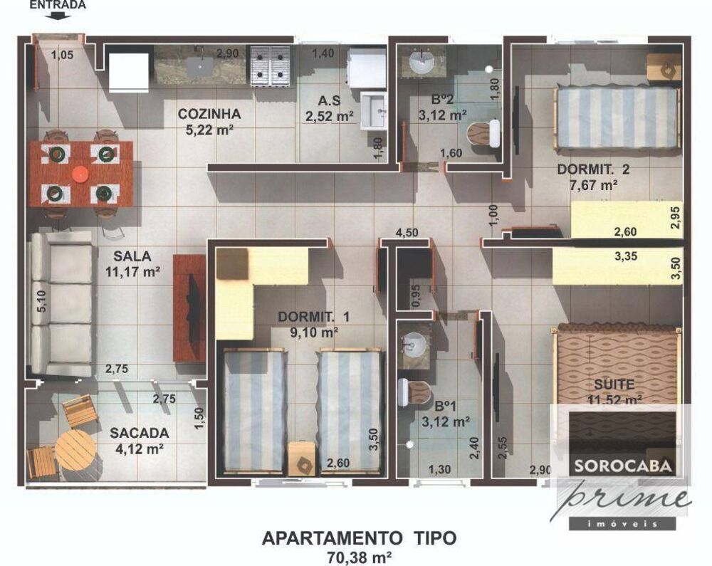 Apartamento à venda com 3 quartos, 70m² - Foto 4