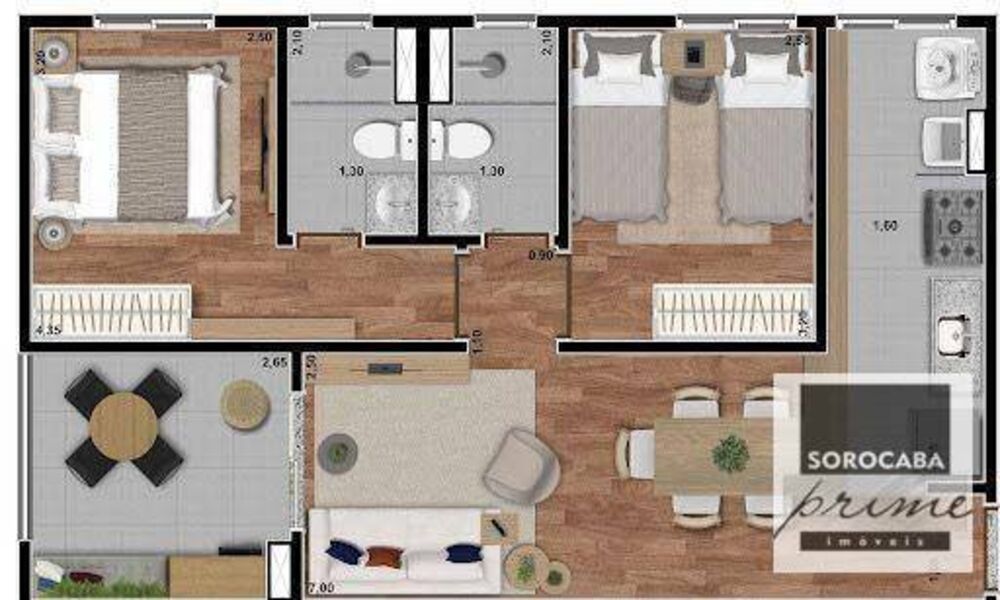 Apartamento, 2 quartos, 61 m² - Foto 7