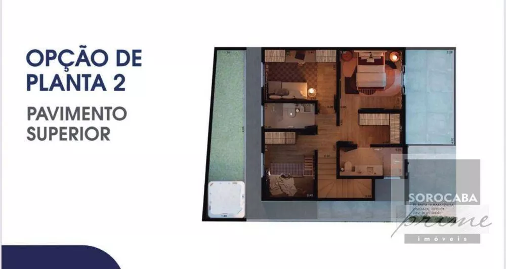 Sobrado, 3 quartos, 119 m² - Foto 1