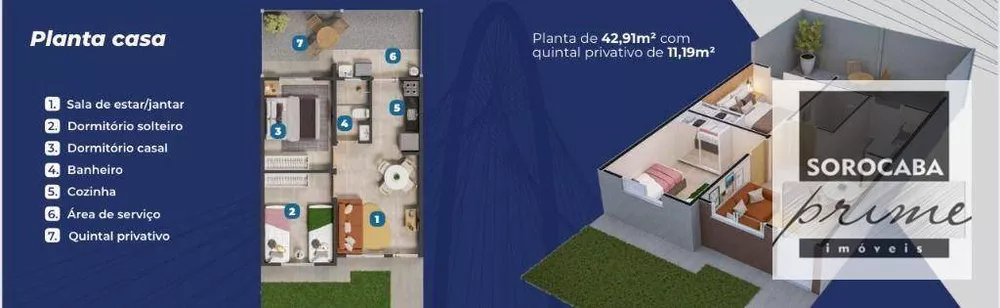 Casa de Condomínio à venda com 2 quartos, 47m² - Foto 2