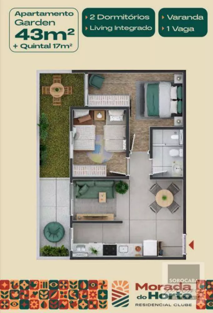 Apartamento, 2 quartos, 52 m² - Foto 1