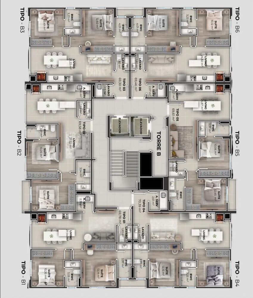Apartamento, 2 quartos, 69 m² - Foto 4