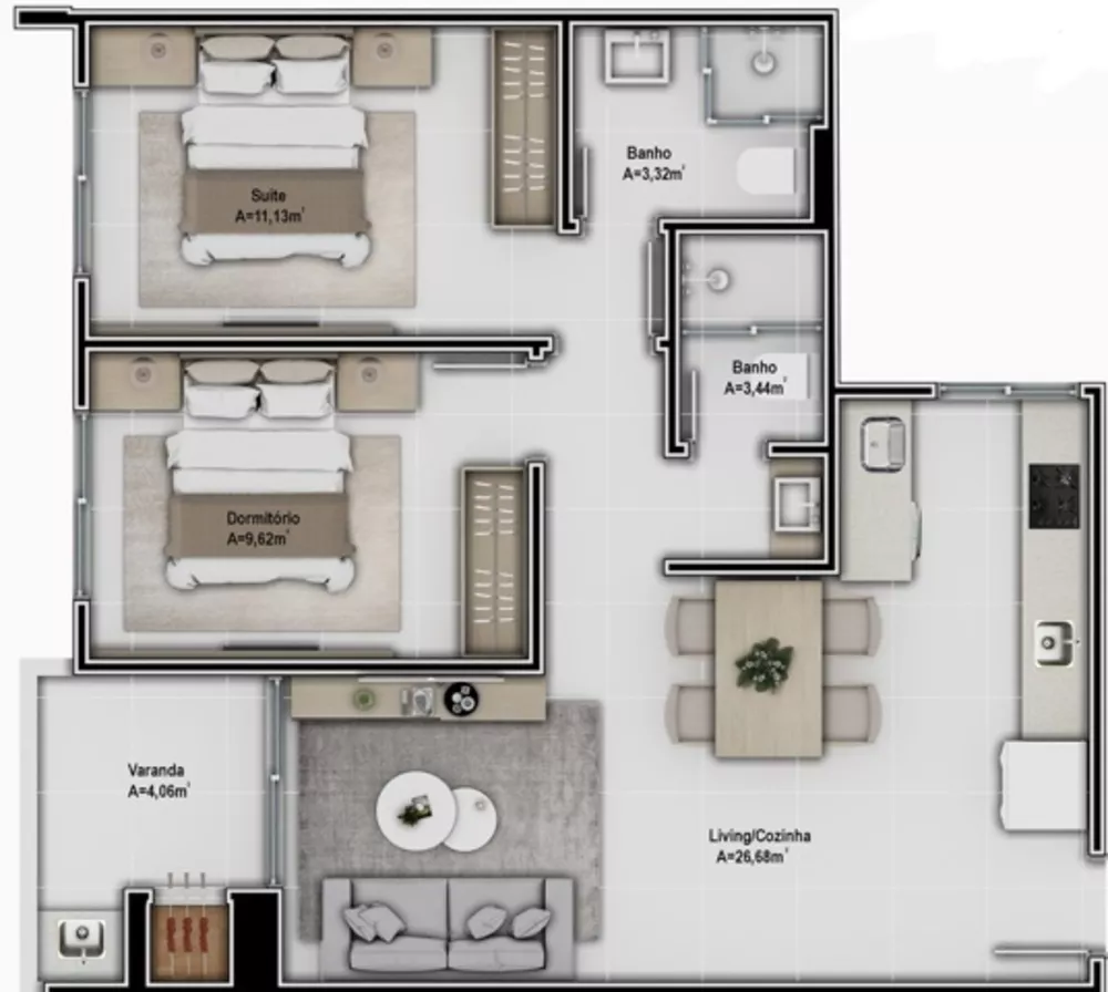Apartamento, 2 quartos, 67 m² - Foto 4