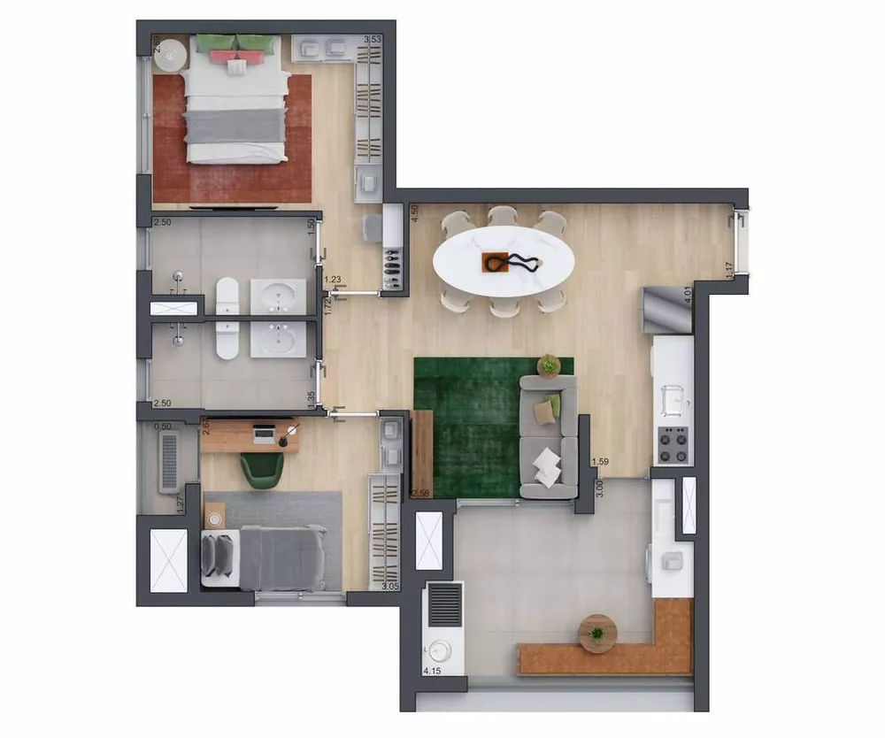 Apartamento, 2 quartos, 60 m² - Foto 4
