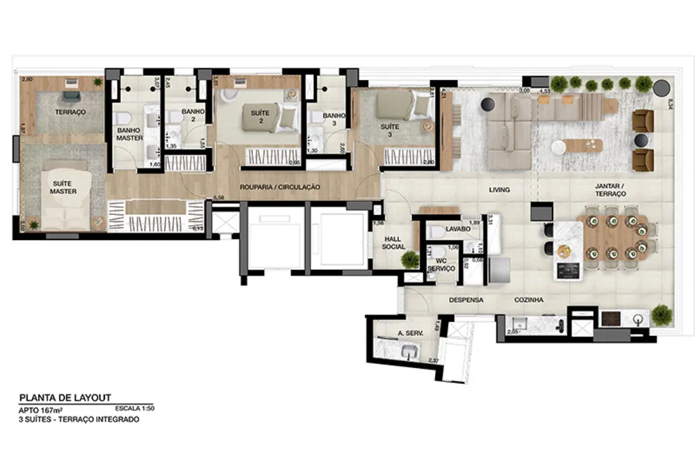 Apartamento, 3 quartos, 167 m² - Foto 12
