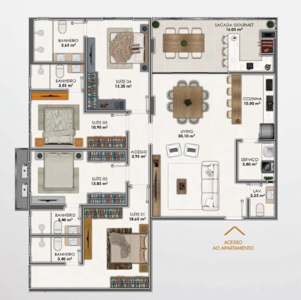 Apartamento, 4 quartos, 159 m² - Foto 6