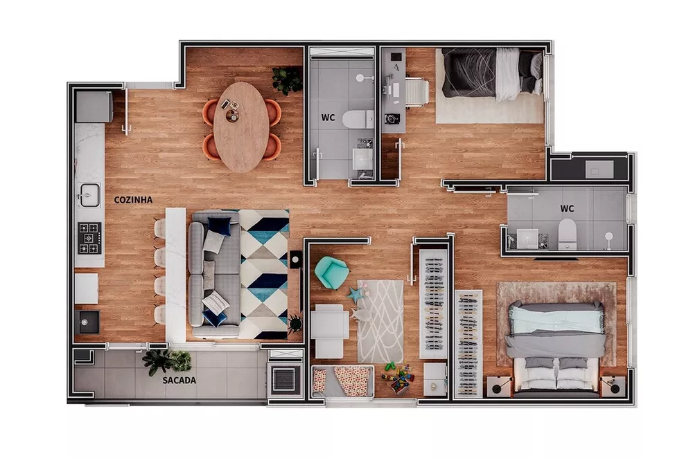 Apartamento, 2 quartos, 74 m² - Foto 4