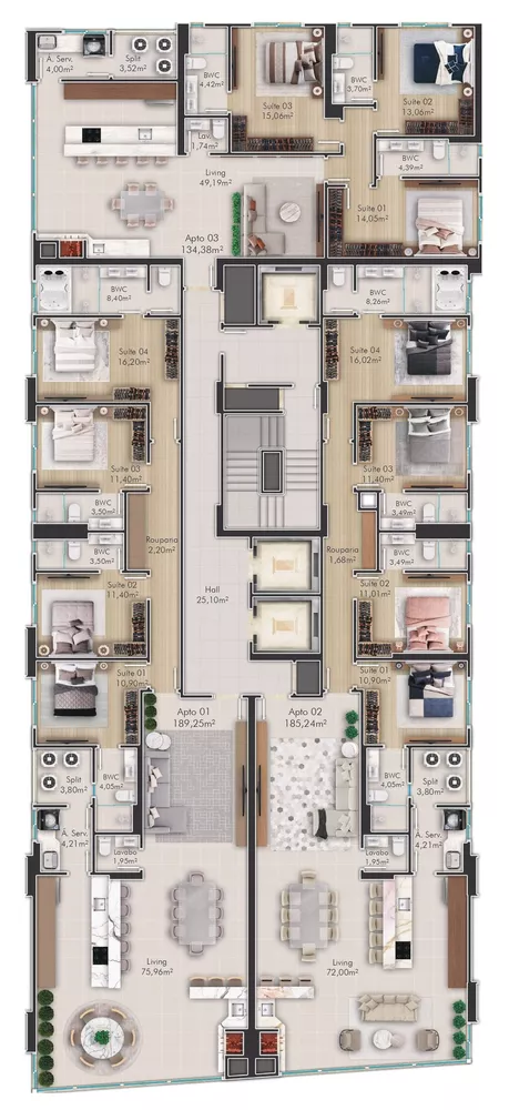 Apartamento, 3 quartos, 134 m² - Foto 16