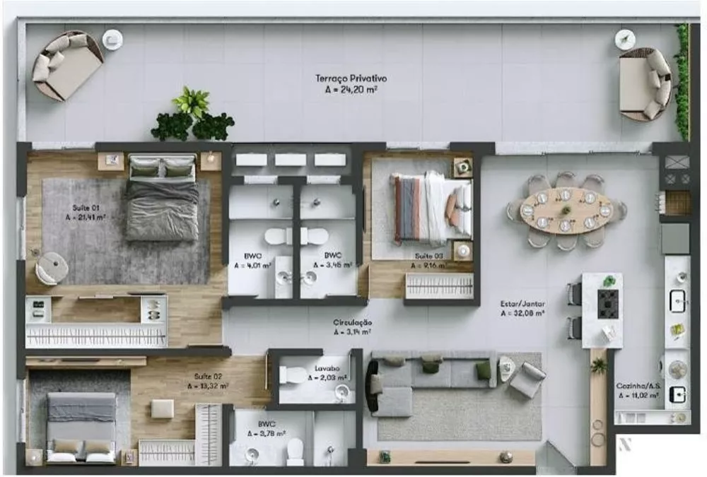 Apartamento, 3 quartos, 95 m² - Foto 7