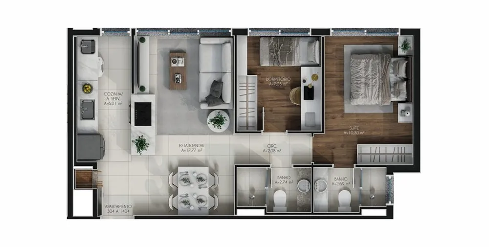 Cobertura, 3 quartos, 116 m² - Foto 3