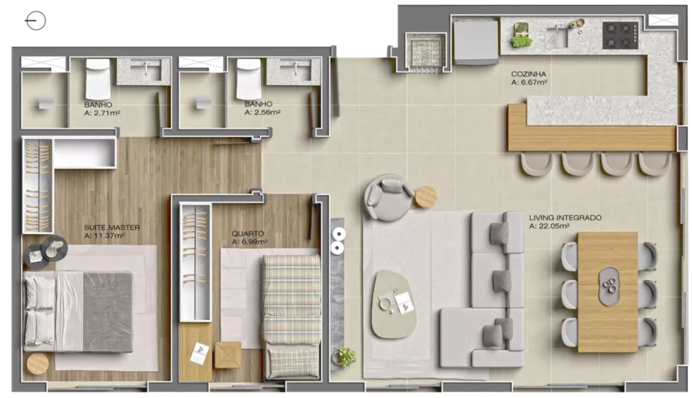 Apartamento, 2 quartos, 104 m² - Foto 4