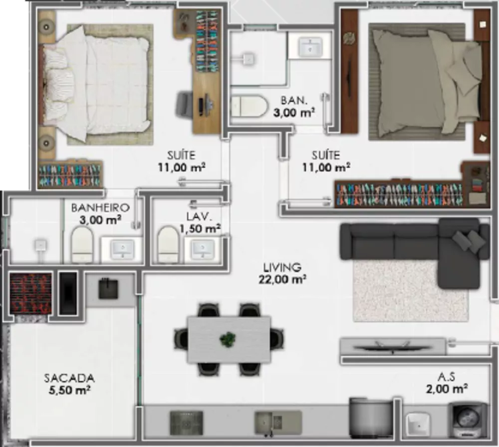 Apartamento, 3 quartos, 70 m² - Foto 7