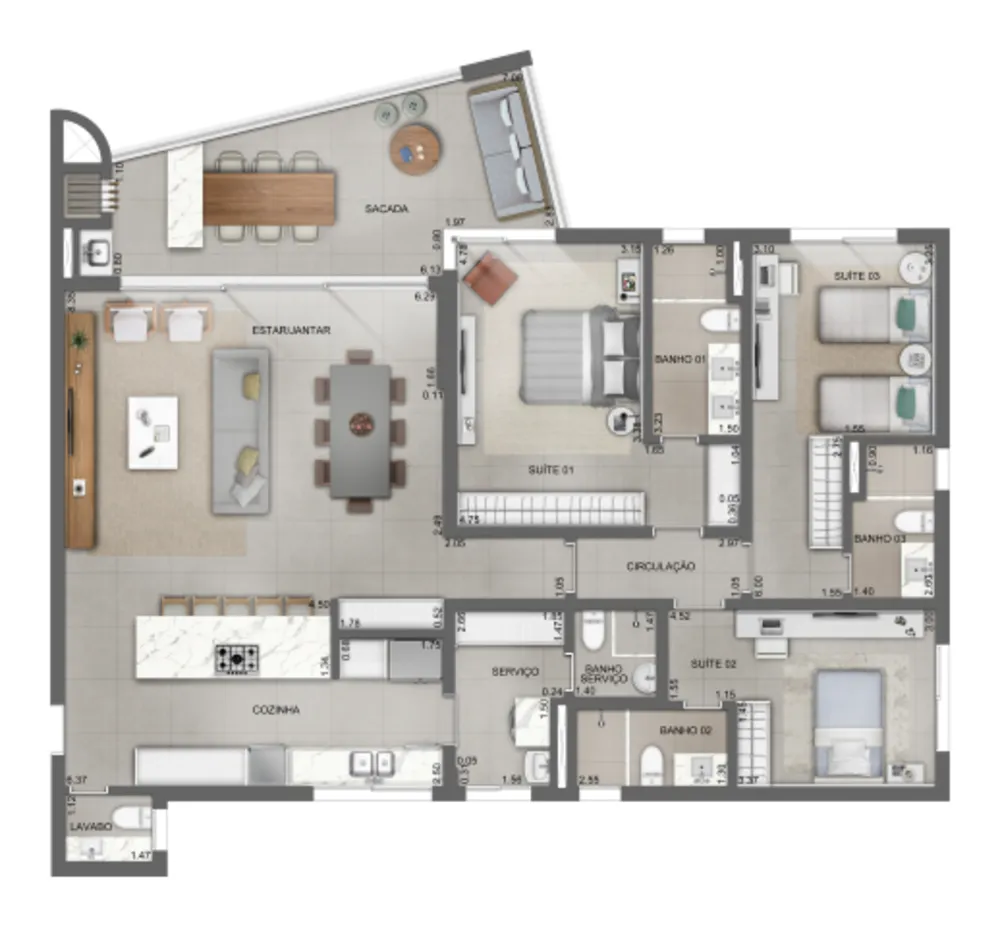 Apartamento, 3 quartos, 267 m² - Foto 12