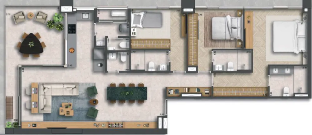 Apartamento, 2 quartos, 137 m² - Foto 10