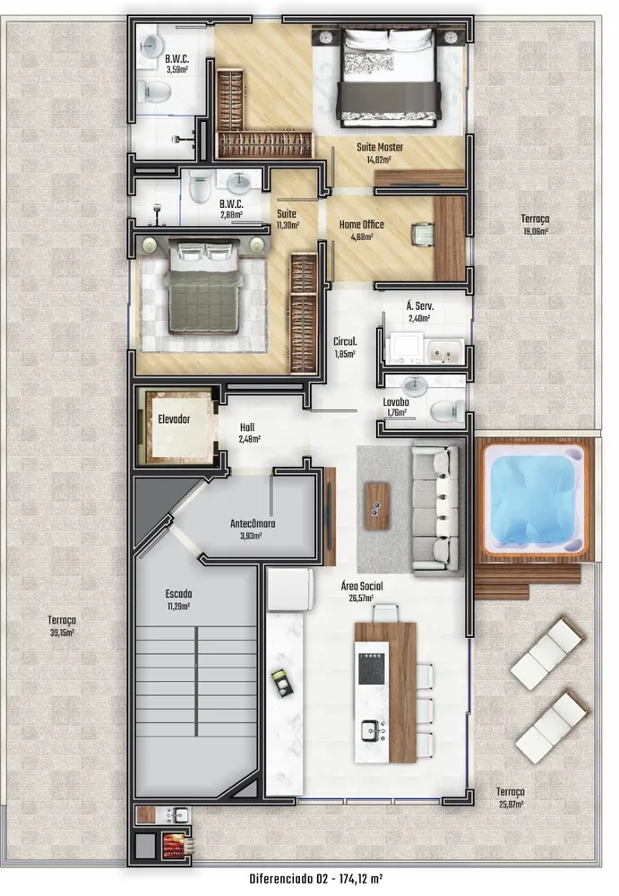 Apartamento, 4 quartos, 174 m² - Foto 12
