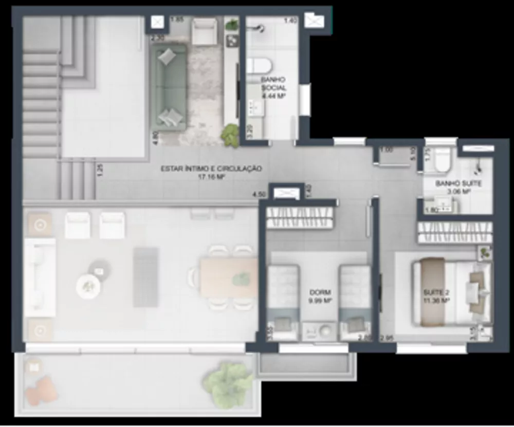 Apartamento, 3 quartos, 176 m² - Foto 3