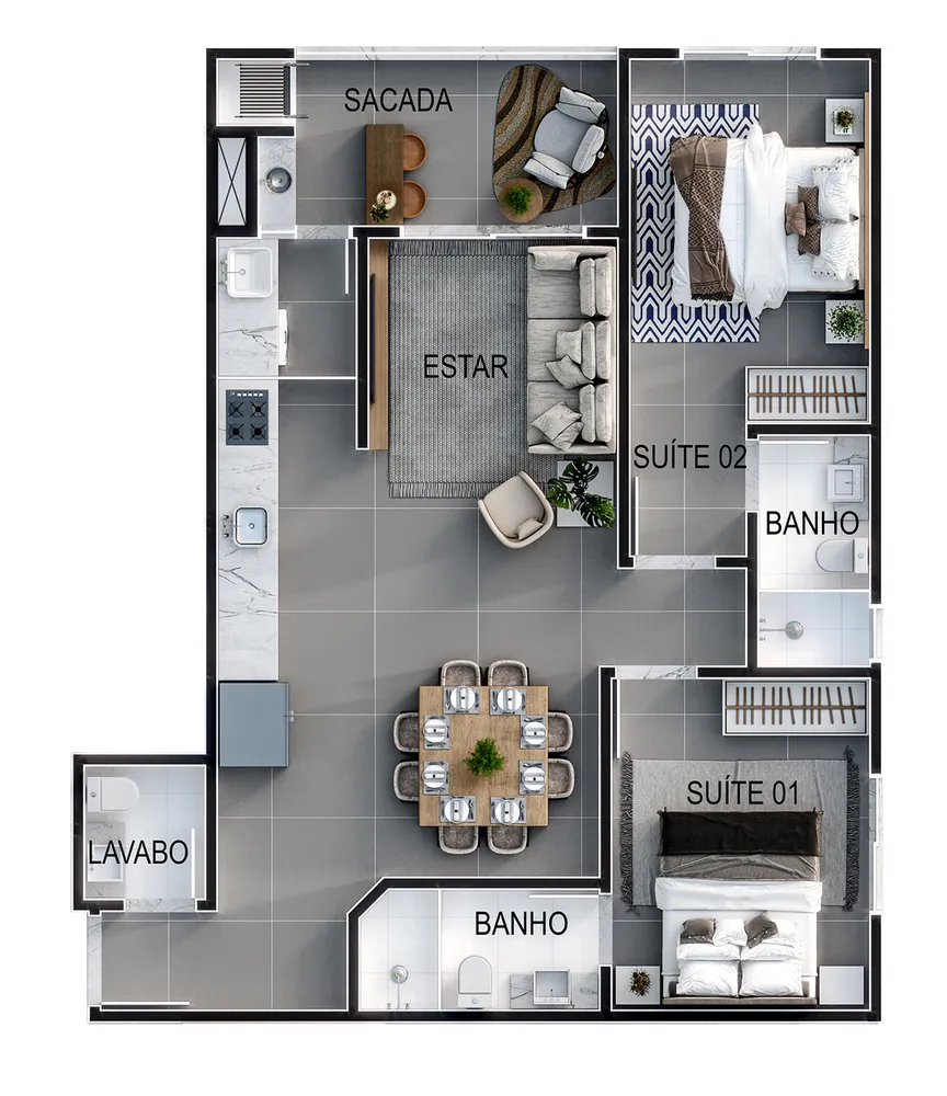 Apartamento, 2 quartos, 75 m² - Foto 12