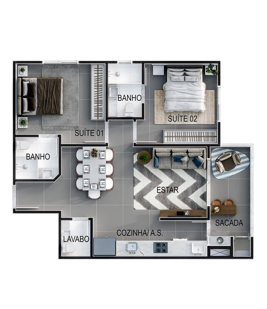 Apartamento, 2 quartos, 75 m² - Foto 6
