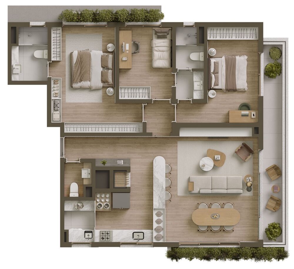 Apartamento, 3 quartos, 236 m² - Foto 2