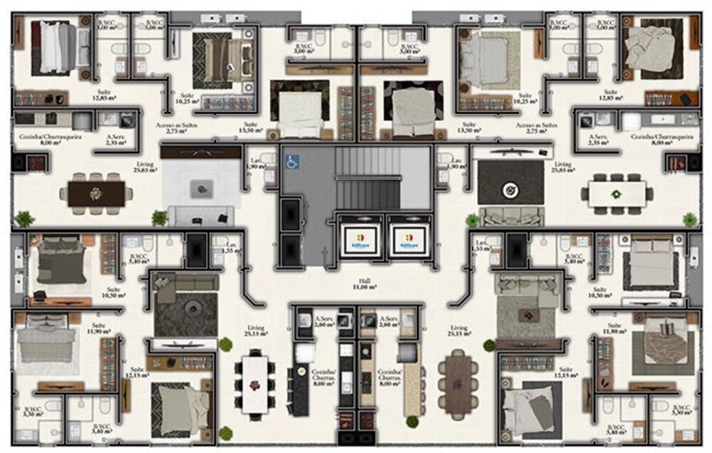 Apartamento, 3 quartos, 98 m² - Foto 1
