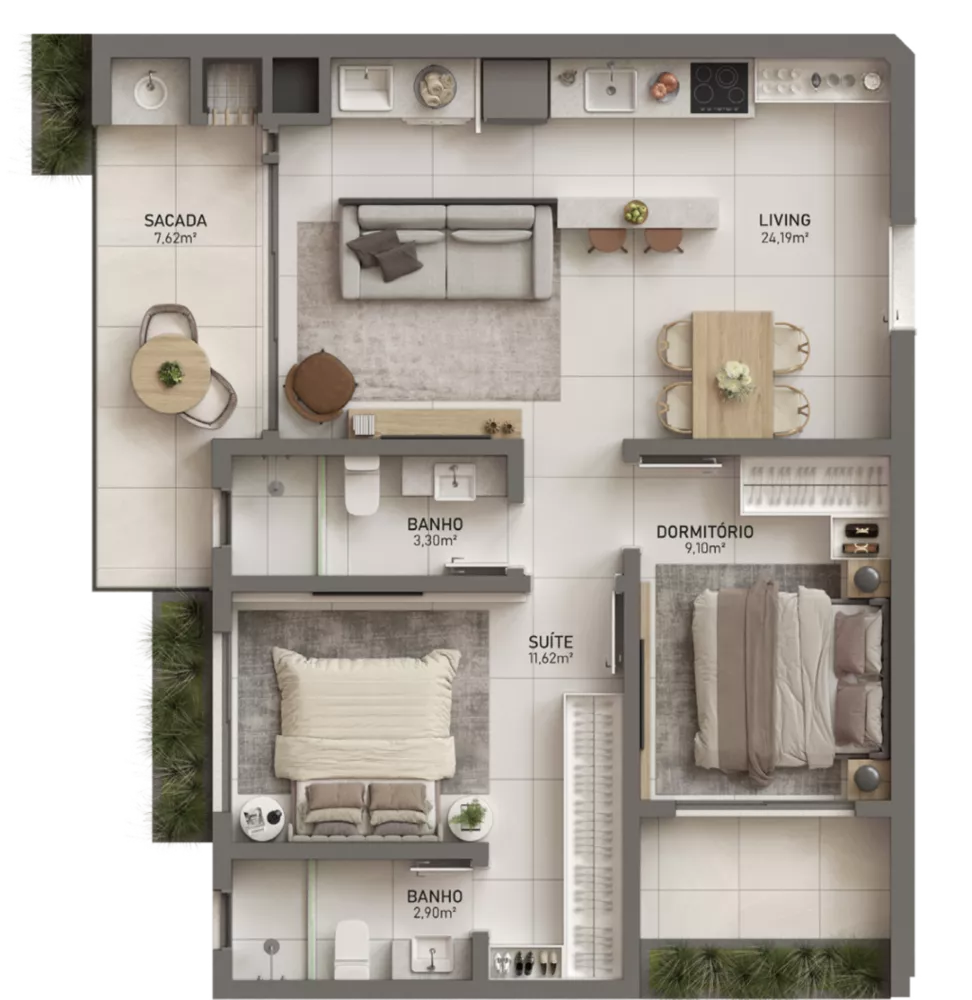 Apartamento, 2 quartos, 76 m² - Foto 24