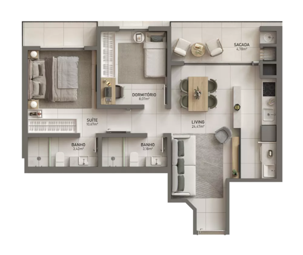 Apartamento, 2 quartos, 76 m² - Foto 23
