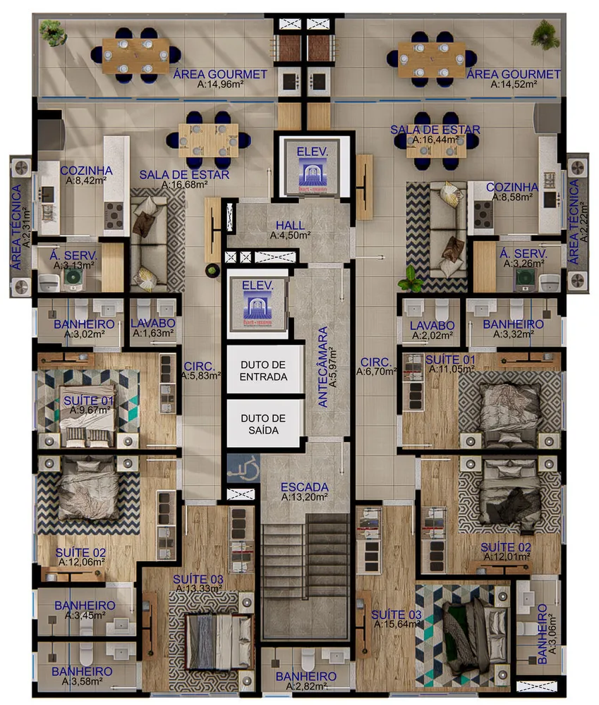 Apartamento, 3 quartos, 111 m² - Foto 8