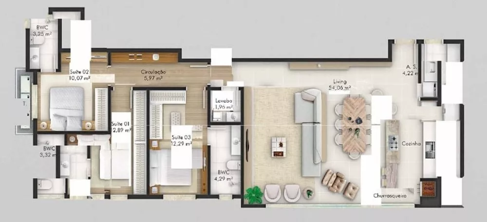 Apartamento à venda com 3 quartos, 129m² - Foto 5