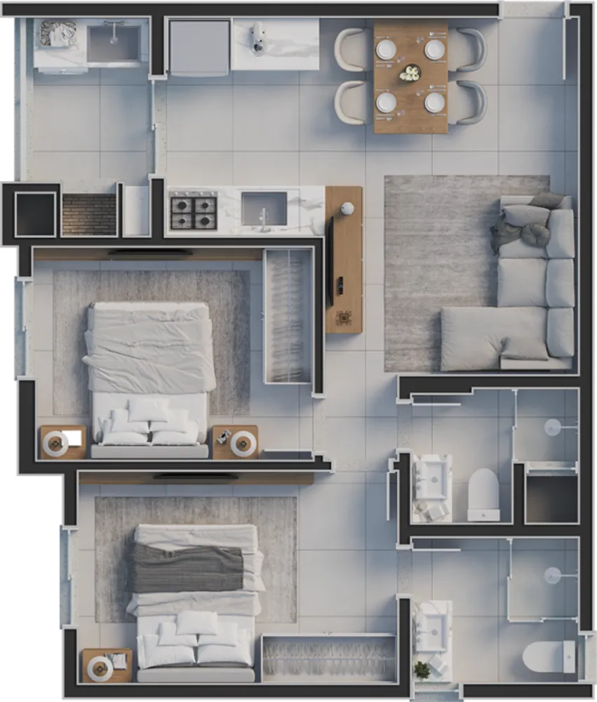 Apartamento, 2 quartos, 59 m² - Foto 10