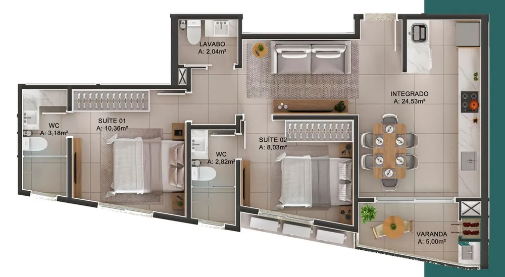 Apartamento, 2 quartos, 64 m² - Foto 10