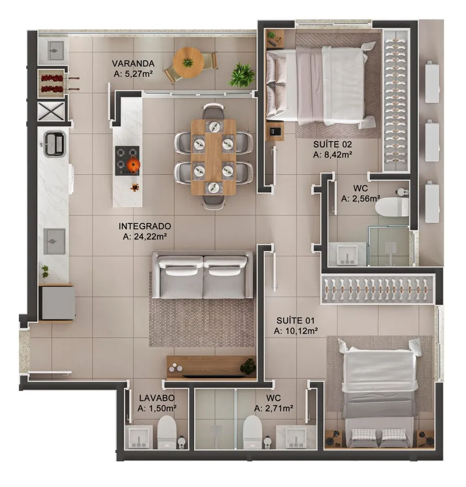 Apartamento, 2 quartos, 64 m² - Foto 5