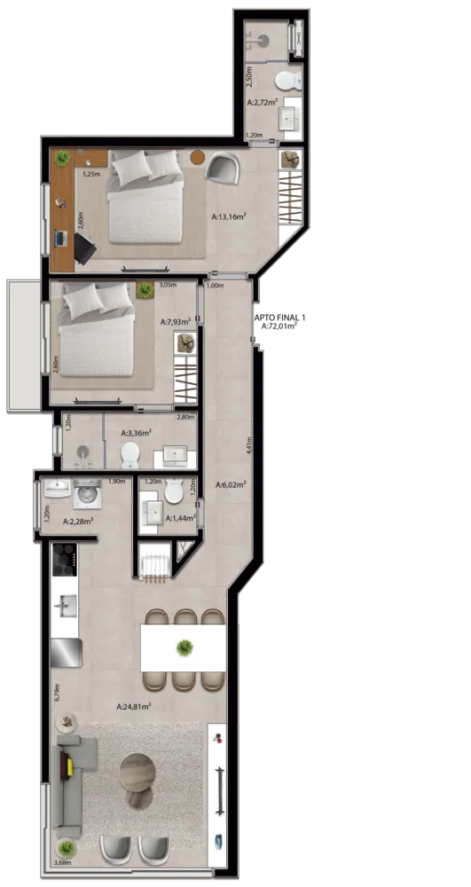 Apartamento, 2 quartos, 103 m² - Foto 8