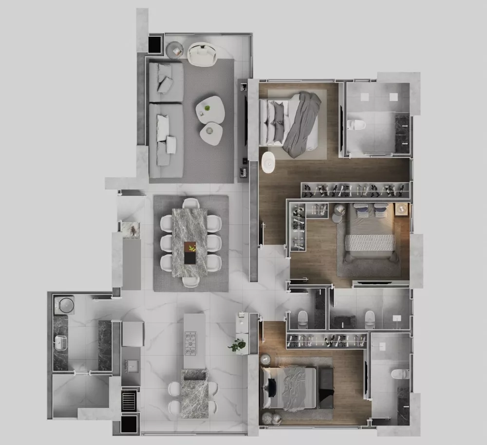 Apartamento, 3 quartos, 160 m² - Foto 3